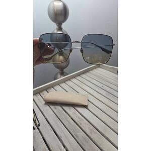 Meller Silver Square Sunglasses Gradient Lenses Unisex w/ Pouch